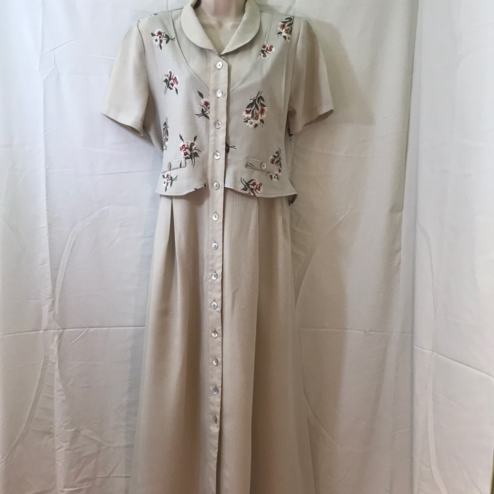 Light Green Button-up Dress